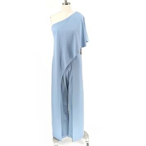 Adrianna Papell Sky Blue Asymmetrical Jumpsuit